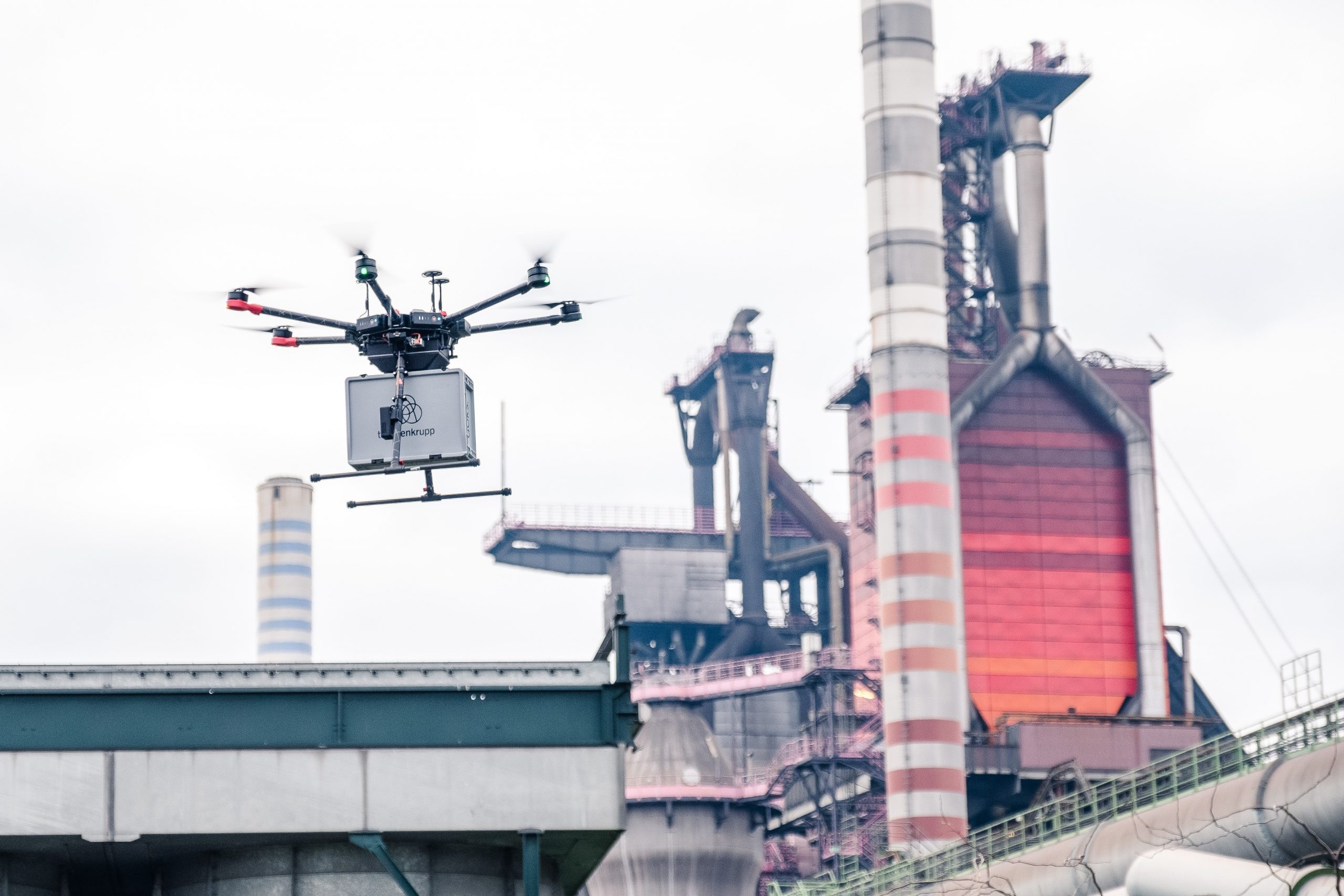 Liefer-Drohne bei Thyssenkrupp