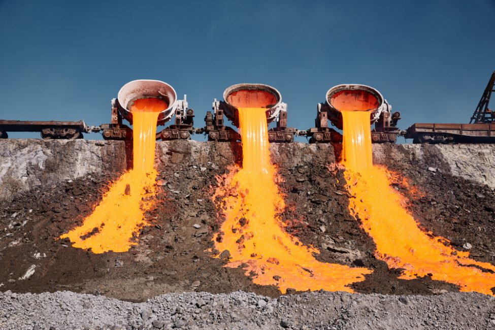 Schlacke aus der Stahlindustrie