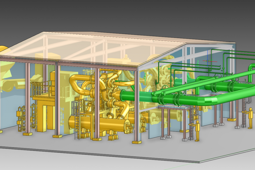 Kompressorstation, Abbildung von Paul Wurth
