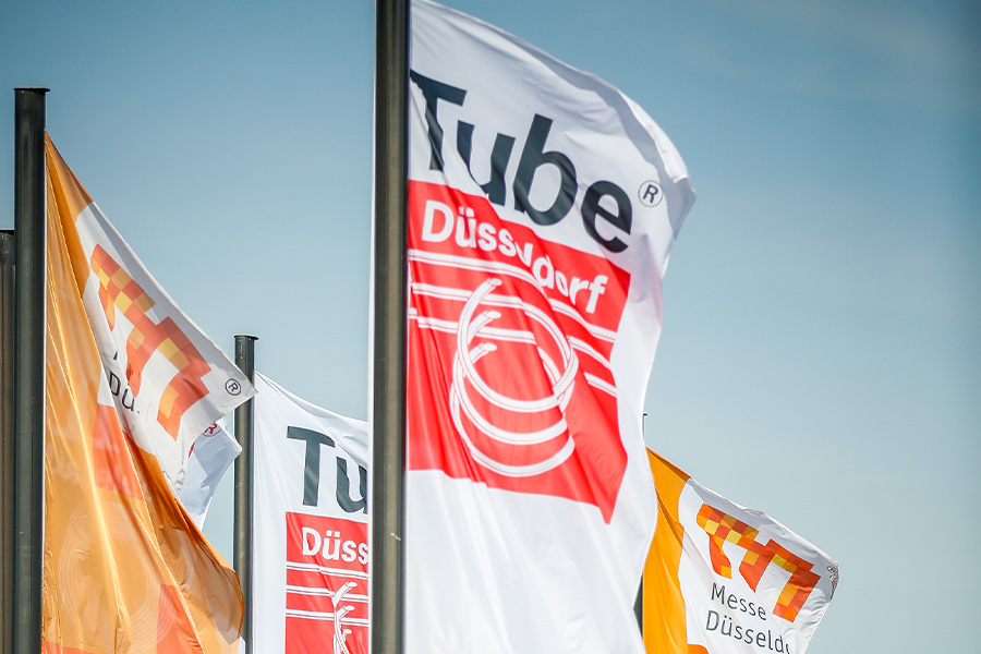 Flagge der Messe Tube