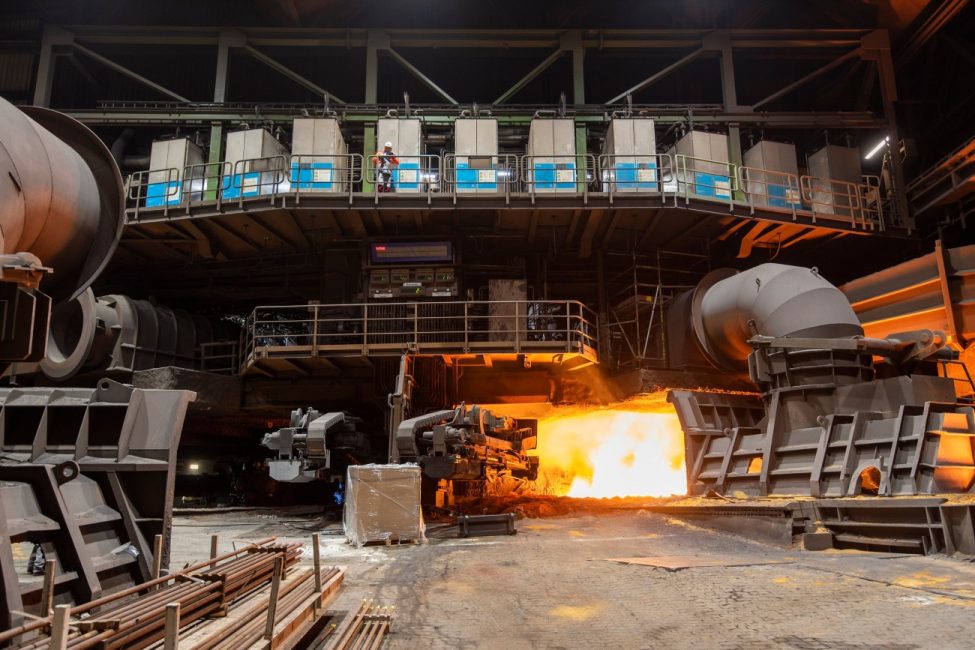 Gießbühne am Hochofen Schwelgern 1 von Thyssenkrupp