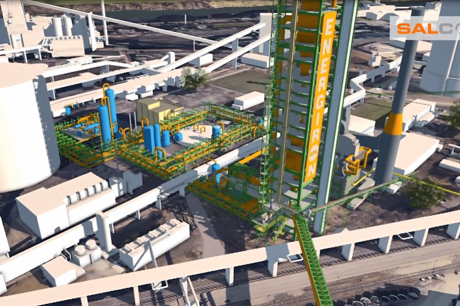 Modell der neuen DRI-Demonstrationanlage bei Salzgitter Flachstahl