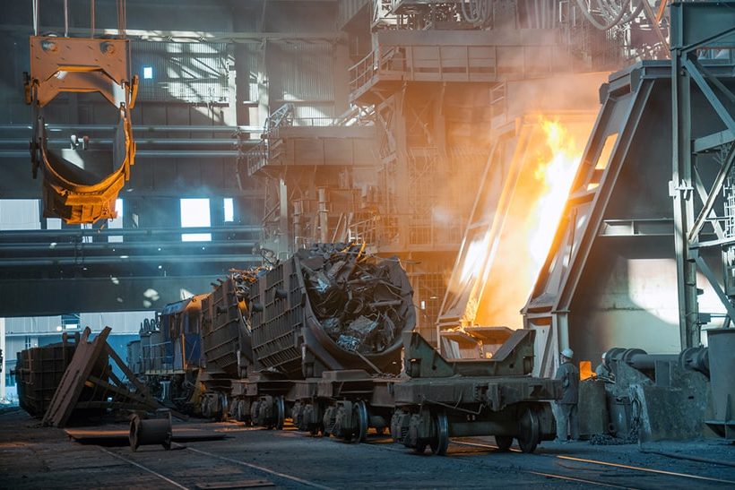 Stahlschrott im Werk (Recyclingbranche)