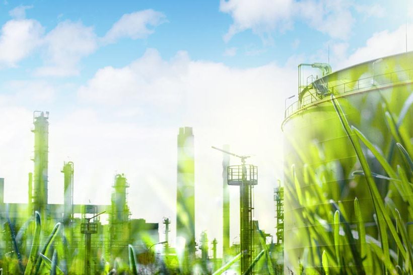 kuenstlerische-darstellung-wasserstoffmolekuele-get-h2-initi Green Steel Standort in Nordschweden (Symbolbild)