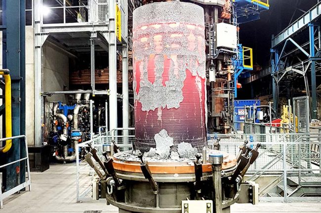 Schmelze an ESU-Anlage bei BGH Lippendorf