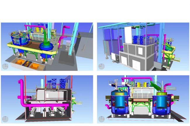 3D-Simulation einer Vakuum-Tankentgasungsanlage der SMS group