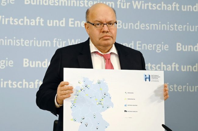 Bundeswirtschaftsminister Peter Altmaier präsentiert Wasserstoff-Großprojekte