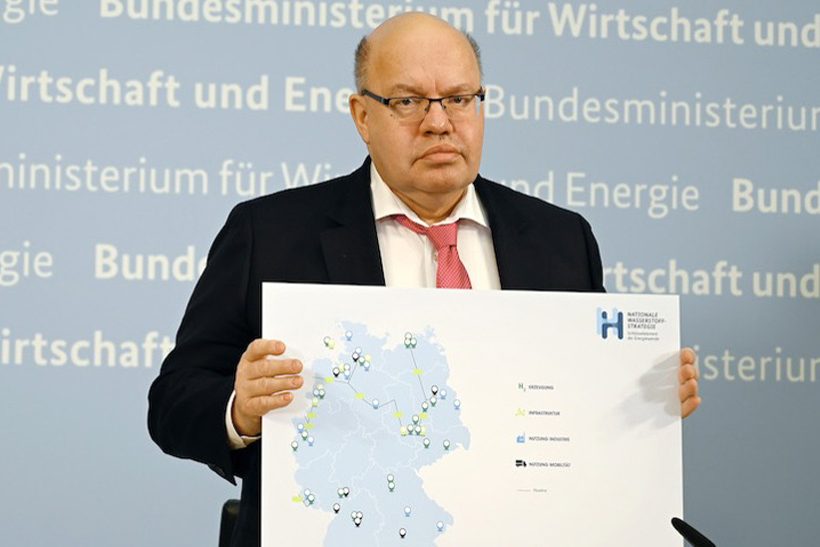 Bundeswirtschaftsminister Peter Altmaier präsentiert Wasserstoff-Großprojekte