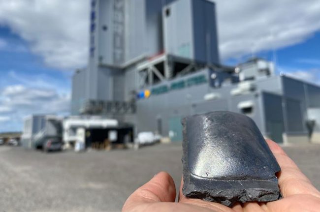 Eisenschwamm aus dem HYBRIT-Projekt