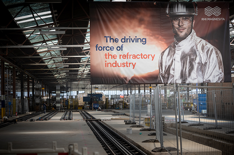RHI-Magnesita-Tunnelofen-Bauplatz-Urmitz-824×547 Bauplatz des neuen 125 m langen Tunnelofens bei RHI Magnesita in Urmitz