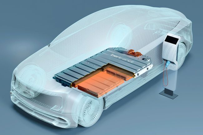 Skizze einer skalierbaren Batterieplattform mit Stahl von voestalpine