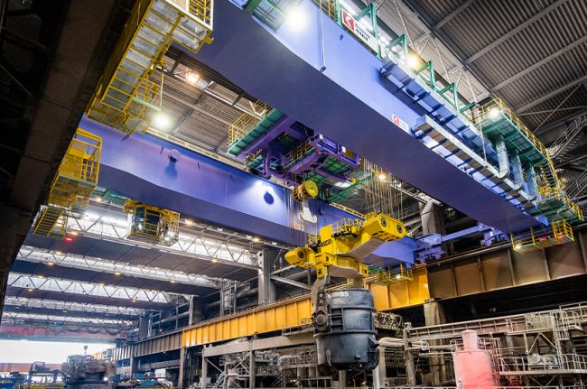 Pfannenofenkran bei thyssenkrupp Steel