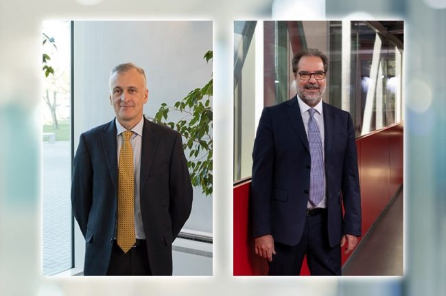 ESTEP-Mitglieder Roberte Pancaldi und Enrico Malfa von Tenova