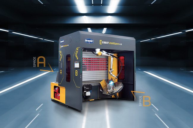 DEMMELER COBOT WeldSpace 4.0 bei Schweißarbeiten
