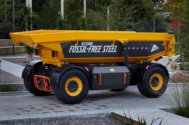 Volvo-Fahrzeug aus fossilfreiem Stahl von SSAB