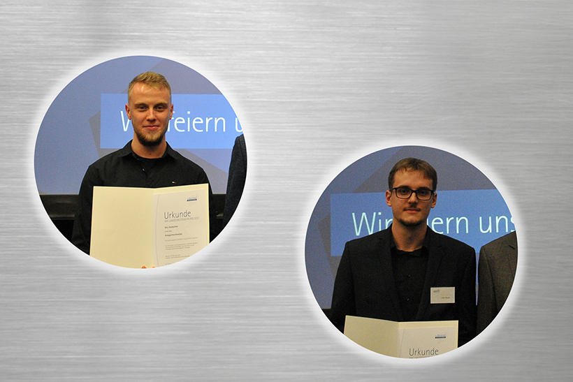 Azubis der SMS group mit ihren Urkunden