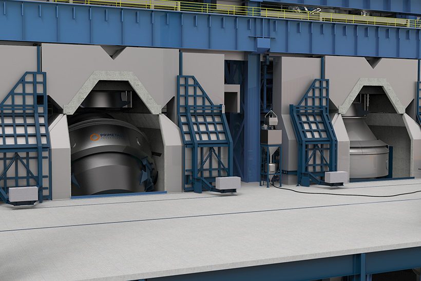 3D-Bild der Konverter von Primetals Technologies für JSW, Indien