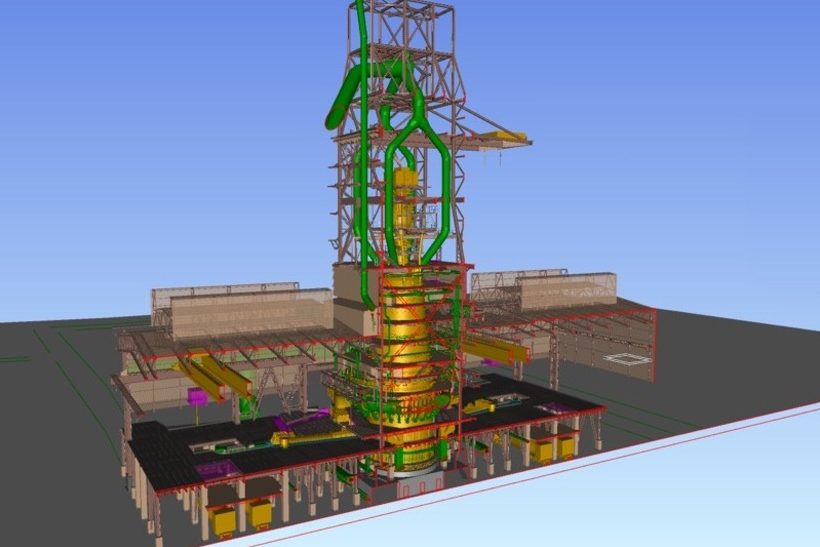 Modell der Anlage, die Jindal von der SMS group erhält