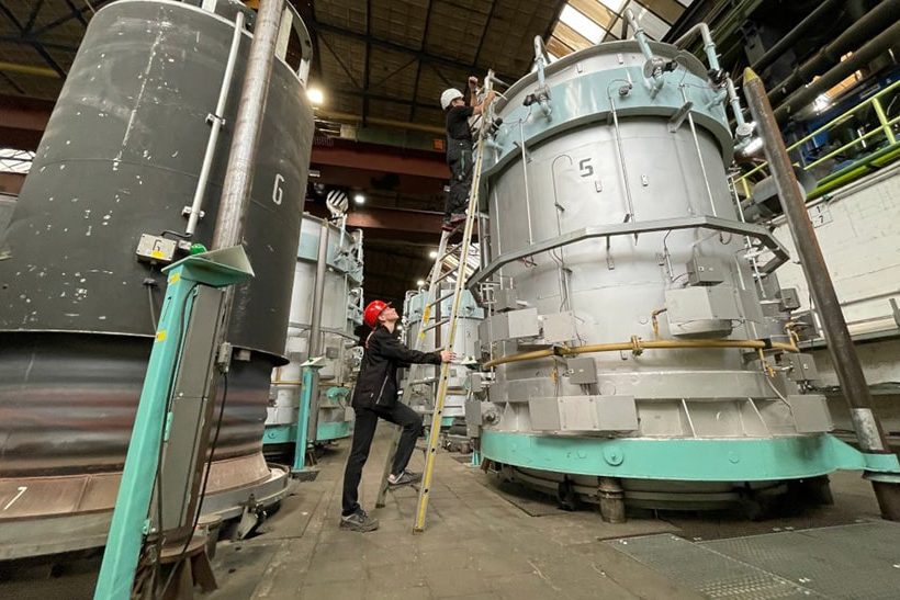 Haubenglühofen bei thyssenkrupp Rasselstein