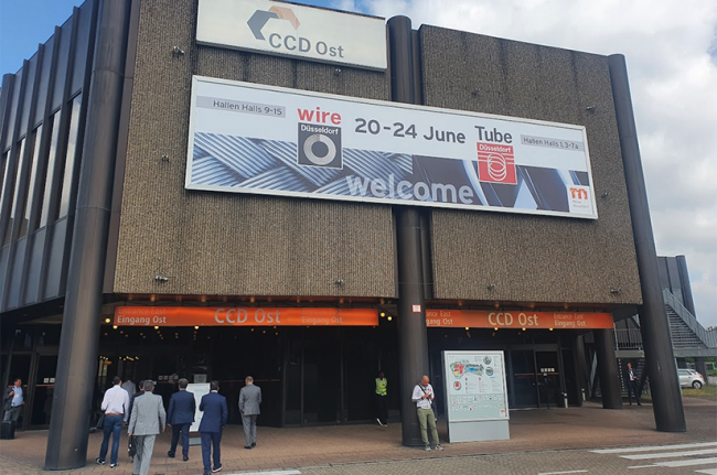 Eingang CCD Ost, wire + Tube Messe Düsseldorf 2022