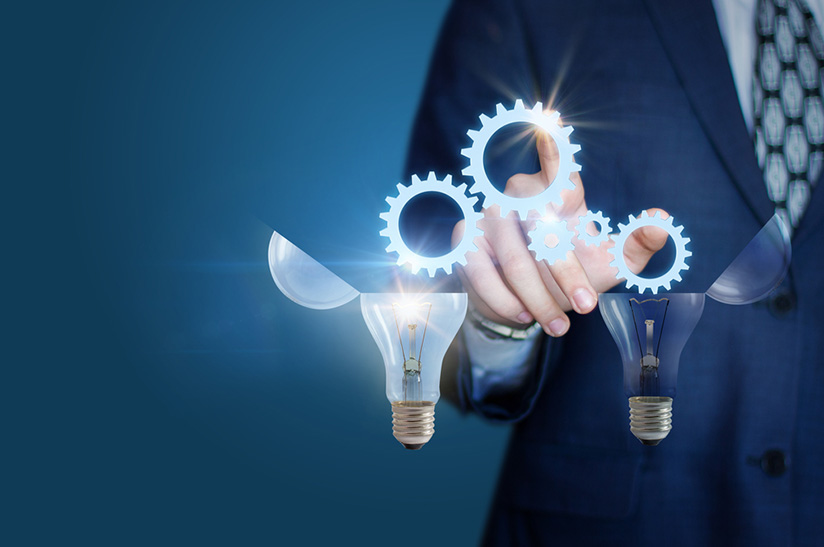 Businessman,Generates,Ideas. Montan-Stiftung-Saar hat sechs Partner im 3d-zahnraeder-paul-wurth-trockenreformierungstechnologiesCluster 4.0