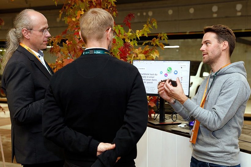 Start-ups stellen beim Portfoliotag ihre Geschäftskonzepte vor