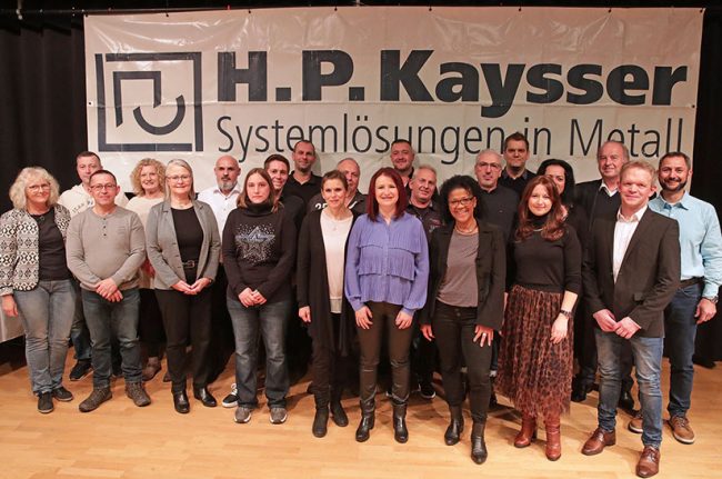16-01 KY_Jubilare-10Jahre web Jubilare von HP Kaysser mit 10 Jahren Betriebszugehörigkeit