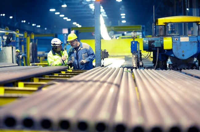 Rohre in Benteler-Werk