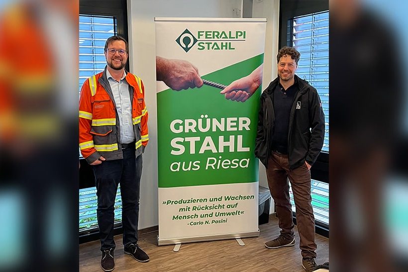 Kai Holzmüller (Feralpi) und Stefan Ehly (IG Metall)