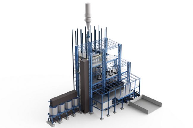 Ein gerendertes 3D-Bild des Smelter von Primetals Technologies