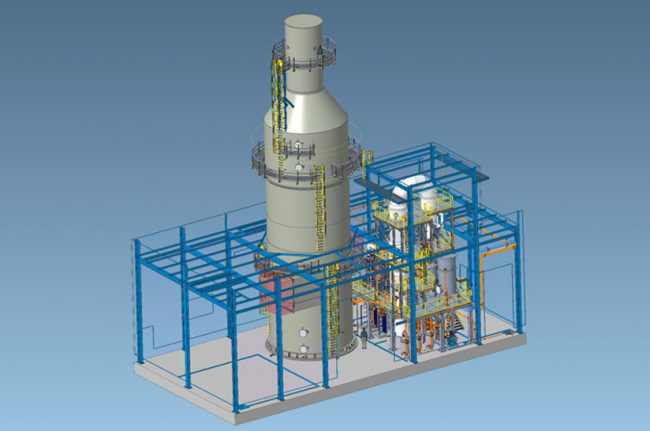 Grundlegender Aufbau der Airwash-Anlage der SMS group