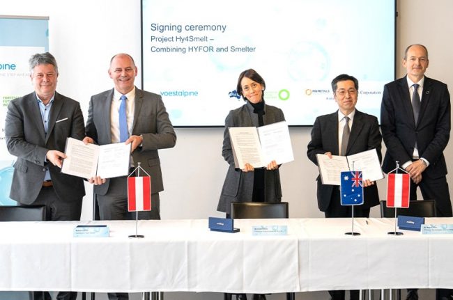 Vertragsunterzeichnung zwischen voestalpine, Primetals Technologies und Fortescue