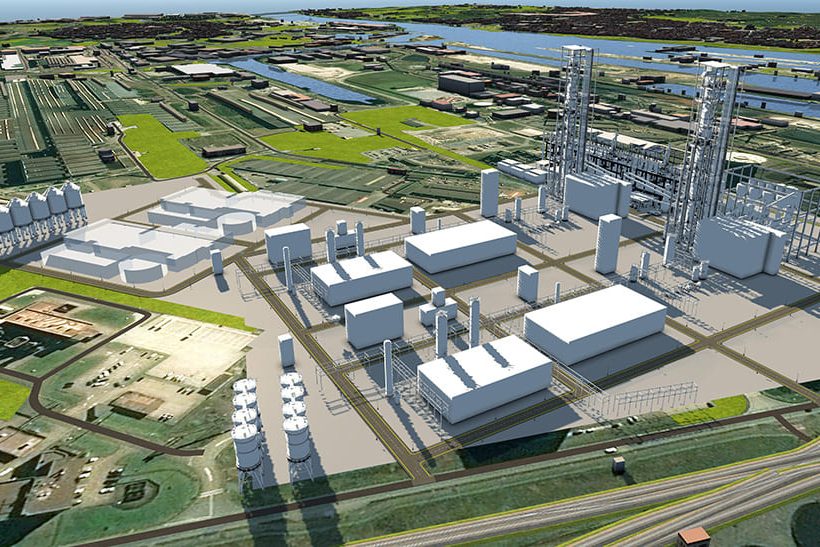 Um die gesamte stahlproduktion-arcelormittal-blechexpo-2021 in IJmuiden nachhaltiger zu machen, beginnt Tata Steel mit einer umfassenden Umstellung von Hochofentechnologie auf Direktreduktionsanlagen und Elektroöfen (DRI-REF), wie die digitale Skizze andeutet.
