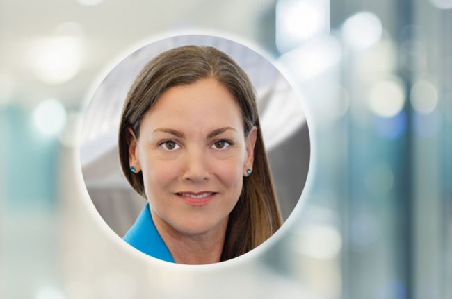 Das Bild zeigt eine Frau mittleren Alters mit offenem Haar – Kerstin Maria Rippel, seit Mai 2023 Hauptgeschäftsführerin der WV Stahl