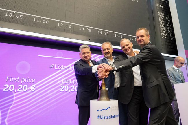 Impression des Börsengangs von thyssenkrupp nucera