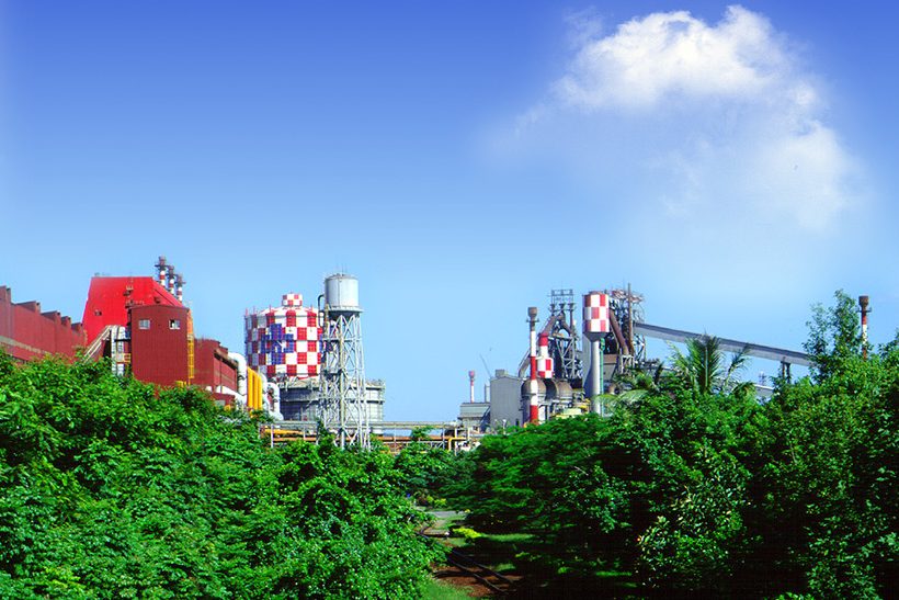 Blick auf die Eisen- und stahlwerk-szene-transformationsgipfel-aufrufe der China Steel Corporation in Kaohsiung, Taiwan. Primetals Technologies erstellt für die Muttergesellschaft China Steel Corporation eine Dekarbonisierungsstudie.