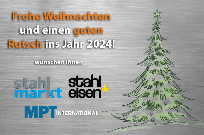 Weihnachtskarte von stahl + eisen, stahlmarkt und MPT International