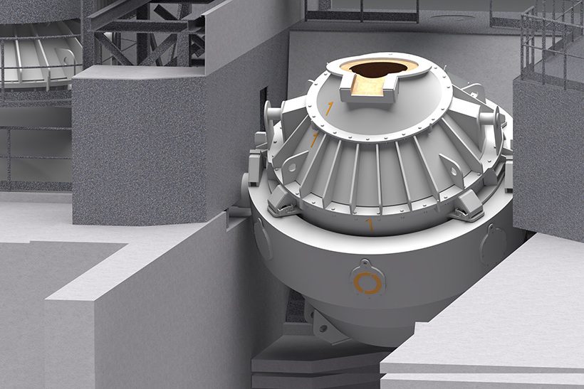 Der modernisierte AOD-Konverter von Primetals Technologies gewährleistet eine gesteigerte Produktivität.