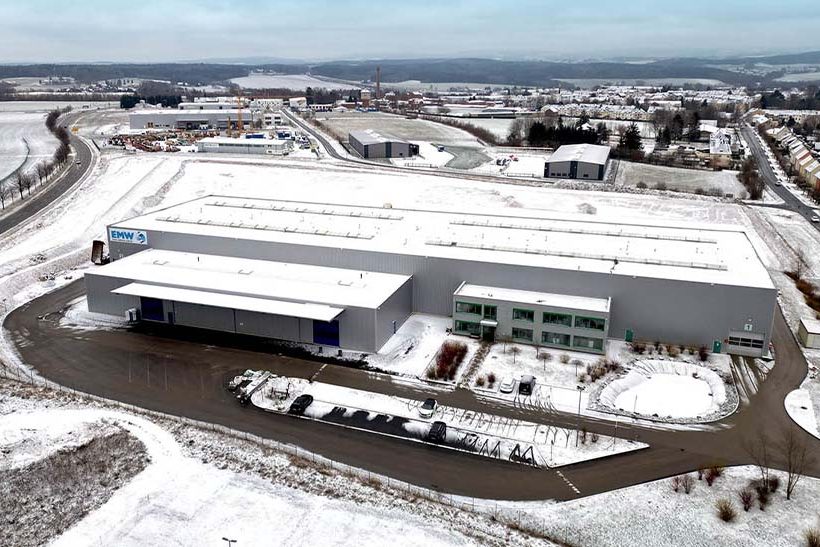 Versandhalle von EMW im säschischen Treuen