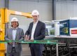 Inbetriebnahme des neuen Lasersystems bei Kloeckner Metals Germany