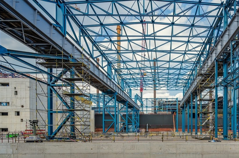 Neubauhalle von Thyssenkrupp Steel Europe.