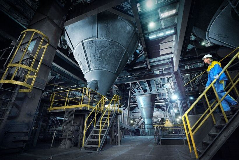 Trichter einer Pelletanlage bei Tata Steel Nederland