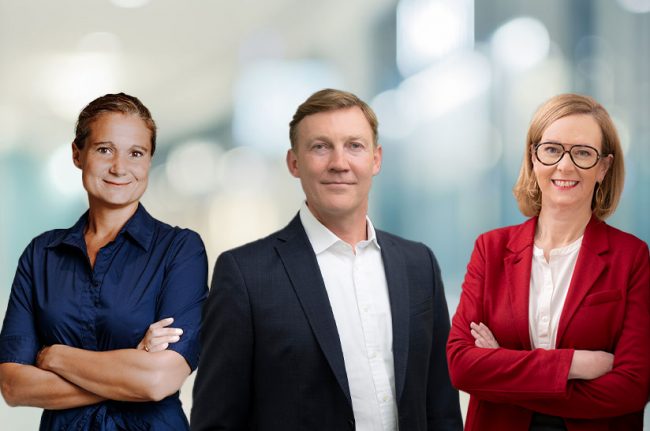 Dr. Marie Jaroni, Dennis Grimm und Ilse Henne, Thyssenkrupp