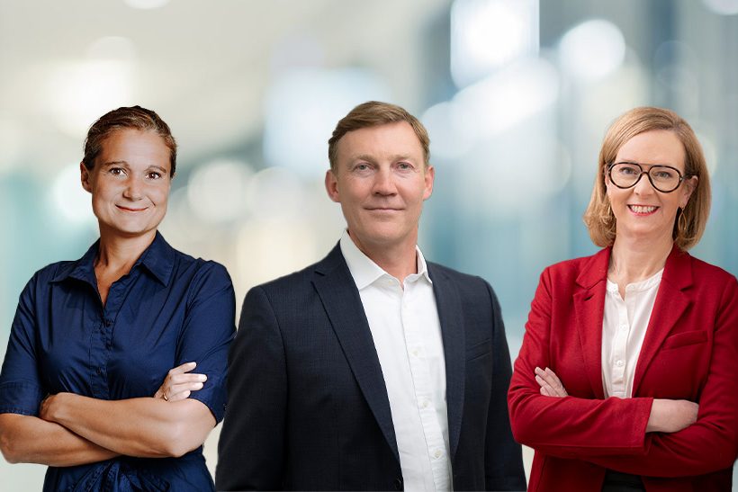Dr. Marie Jaroni, Dennis Grimm und Ilse Henne, Thyssenkrupp