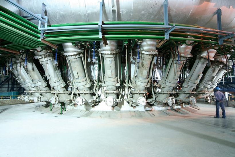 Kürzlich hat Hyundai Steel in Dangjin, Südkorea, Primetals Technologies einen Auftrag für eine Studie zur Hochofen-Gasinjektion erteilt.Das Bild zeigt die Windformbühne eines Hochofens.