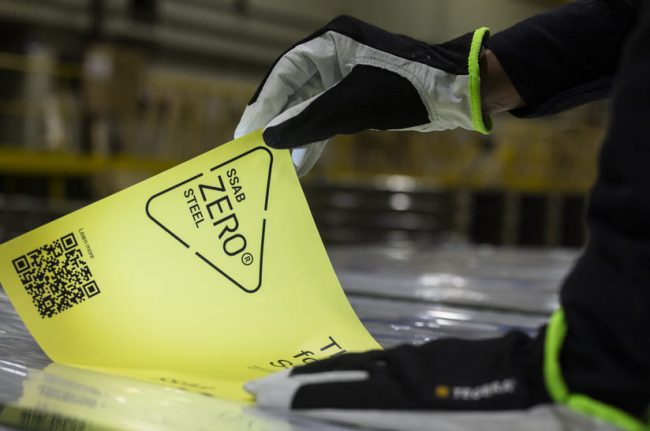 Kranhersteller Fassi lässt sich mit dem Stahl SSAB Zero beliefern, wie er im Bild zu sehen ist.