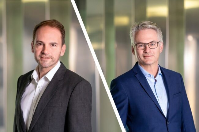 Das Bild zeigt die beiden WSM-Geschäftsführer, dem Verband für die Stahl- und Metallverarbeitung.