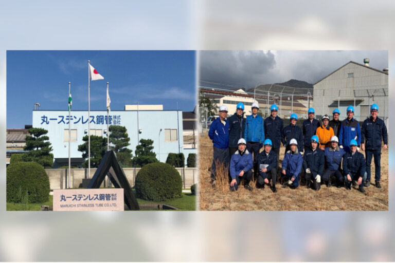 01_Maruichi-Stainless-Tube_251008_web Das gemeinsame Projektteam von Maruichi Stainless Tube und SMS group trifft sich zum offiziellen Start des Strangpressprojekts in Japan