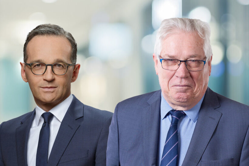 Heiko Maas (li.) und Reinhard Störmer – der eine neuer Vorsitzender der Montan-Stiftung-Saar, der andere sein Vorgänger